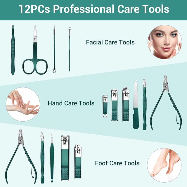 Detalle 2 de DUAIU Set manicura y pedicura 12 piezas