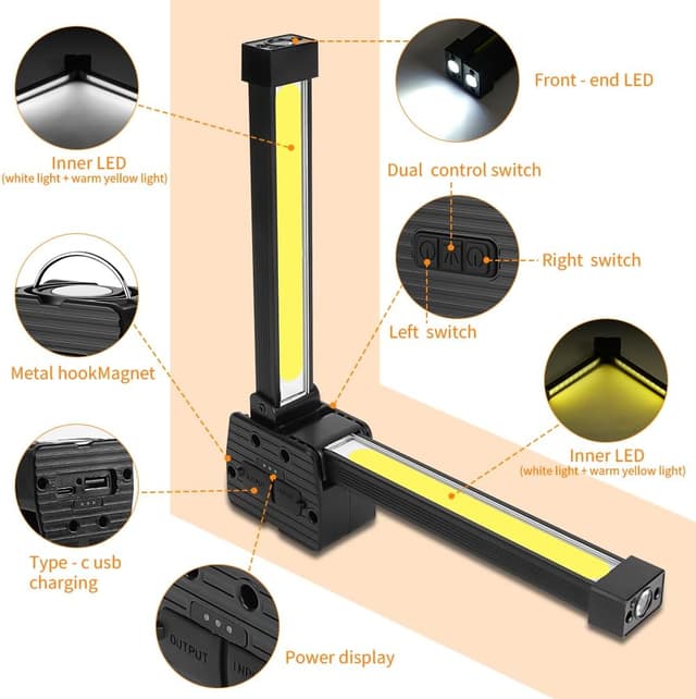 Thumbnail 3 de flinronic Lampe de Gym Pliable 1200 mAh