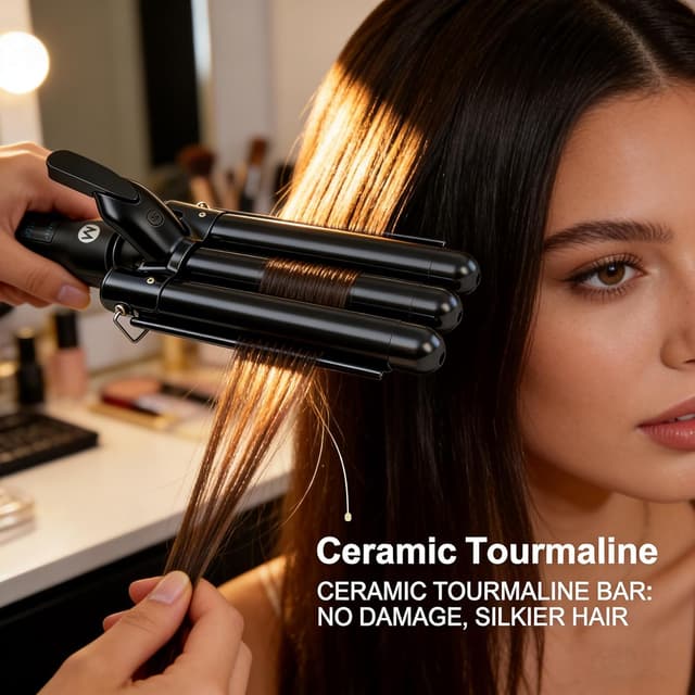 Detalle 2 de 3 Fässer Welleneisen 25mm Keramik Turmalin