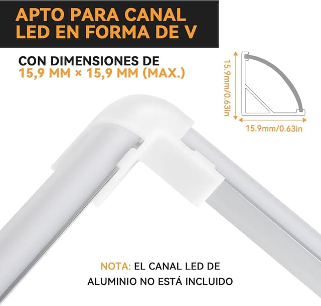 Thumbnail 2 de HOMMAND 10Pcs Conectores de Esquina 90° para LED