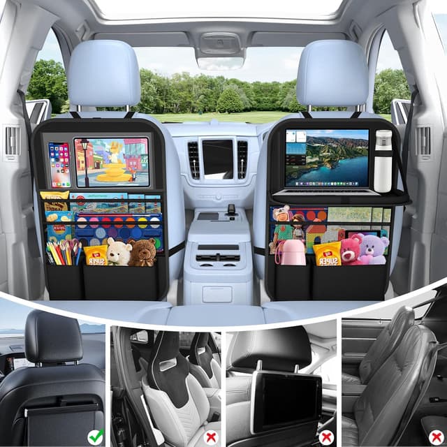 Thumbnail 5 de Oneyus Car Backseat Organizer with Tray — 9 Pockets