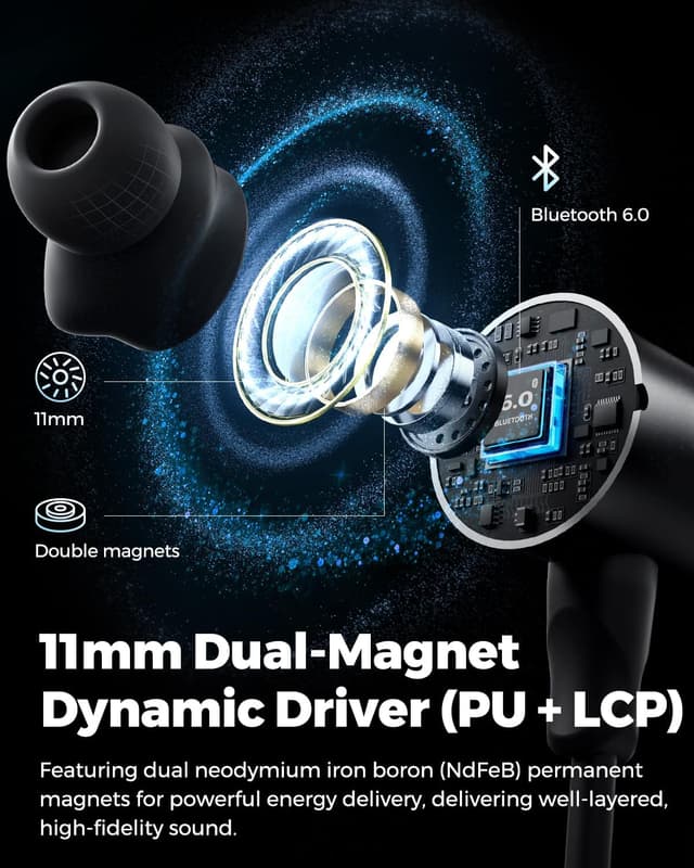 Detalle 2 de SoundPEATS Q40 HD neckband LDAC, 20H