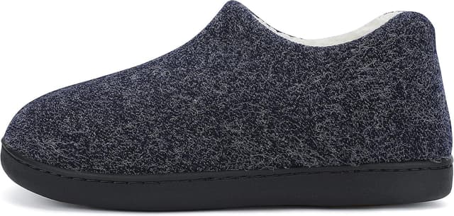 Detalle de Mishansha Herren Winter Hausschuhe mit Memory-Foam und rutschfester Gummisohle