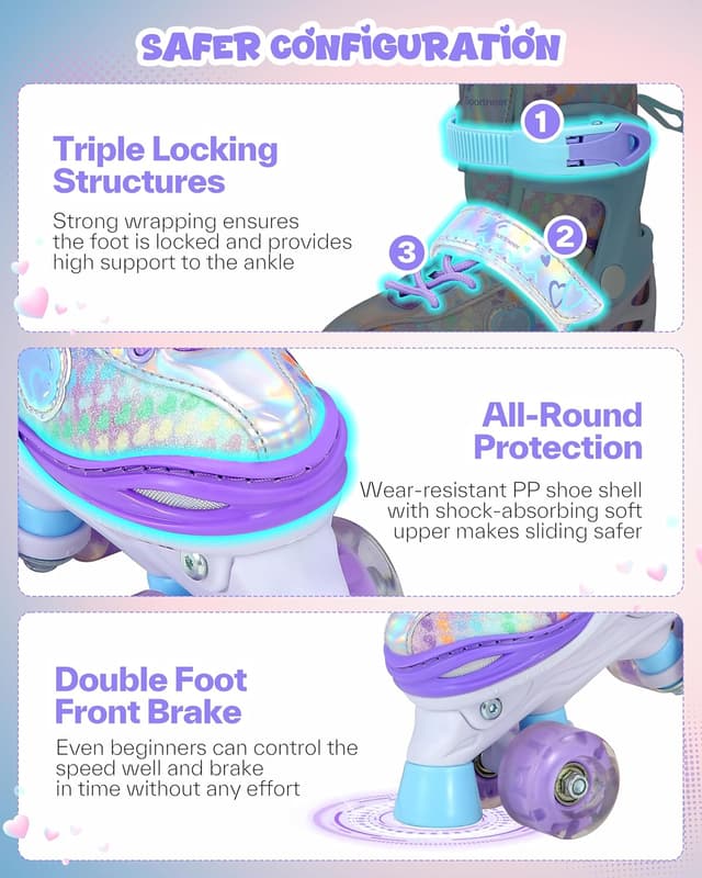 Thumbnail 5 de Sportneer Rollschuhe Kinder EU 23–36 Rainbow