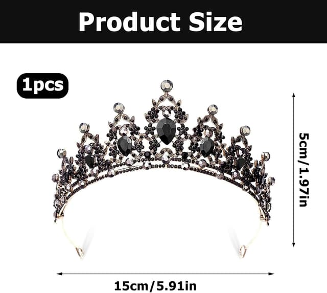 Thumbnail 1 de HuaMuDM Kristallkrone Diadem 5 cm