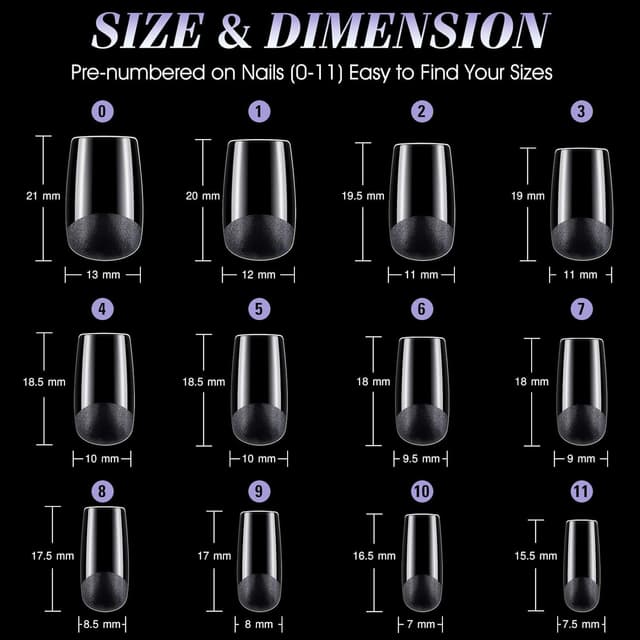 Thumbnail 1 de Gelike ec Full Cover Short Square Nägel 240 Stk