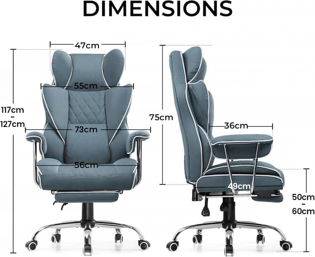 Detalle de GTPLAYER Sedia Gaming Ergonomica reclinabile con poggiapiedi, schienale regolabile e supporto lombare