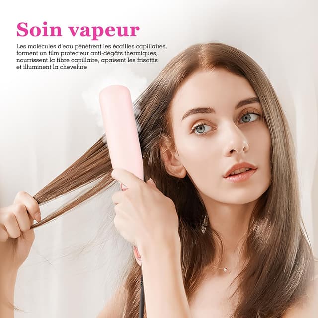 Detalle 2 de AraSyleon Brosse à lisser vapeur Hydro-Infusion : 4 niveaux de température, chauffe rapide en 30 s