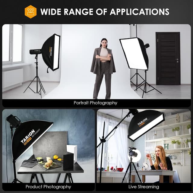Thumbnail 6 de TARION faltbare Softbox SQ-6090F (60 x 90 cm) mit Bowens-Halterung, Quick-Release