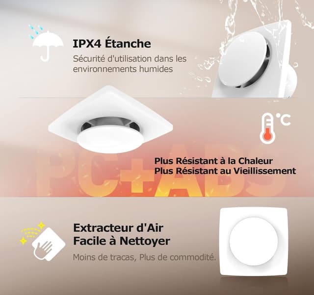 Thumbnail 4 de BUMSOU Extracteur d'Air 100mm 130 m³/h