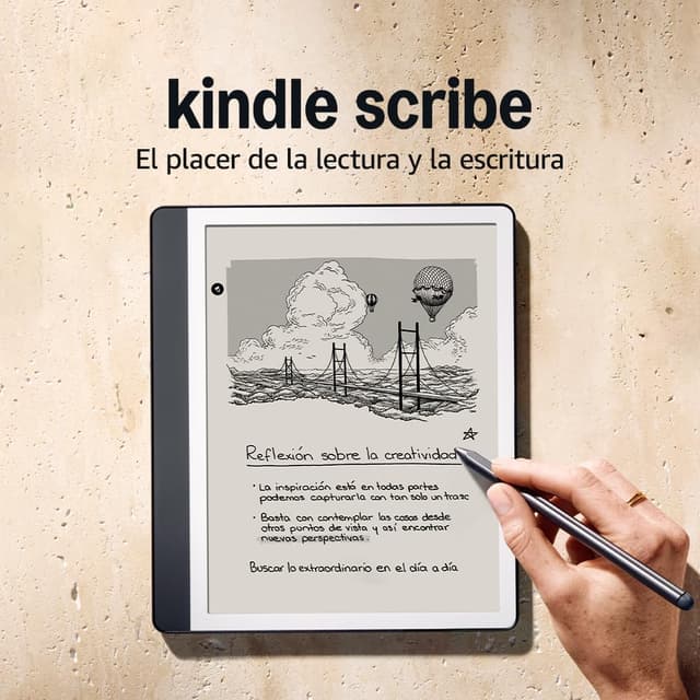Detalle de Amazon Kindle Scribe (16 GB) ✍️ Pantalla rediseñada y lápiz prémium