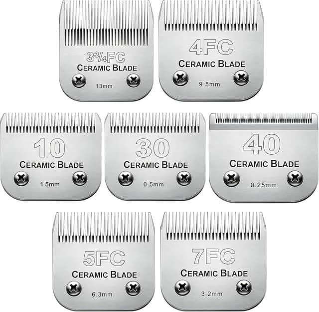 Detalle de AUDOC Dog Grooming Replacement Blades (Blade #10, 7-pack) for Andis, Oster & Wahl clippers