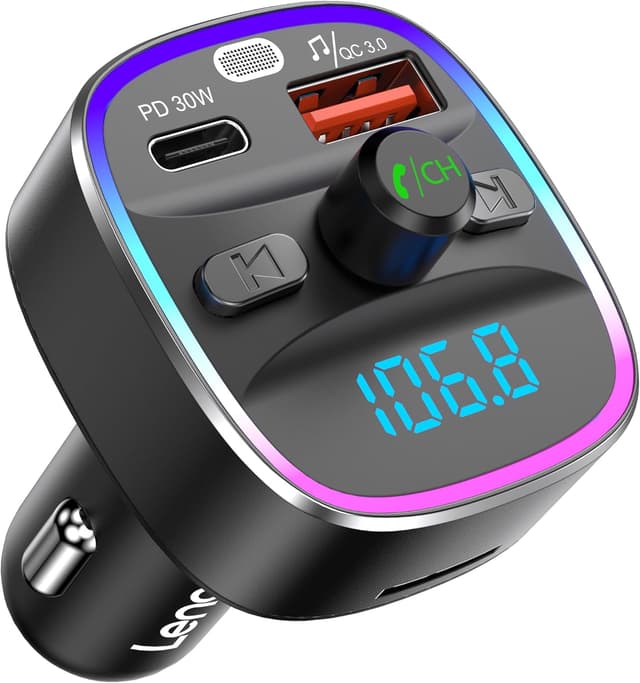 Detalle de LENCENT T25M Transmetteur FM Bluetooth 5,4