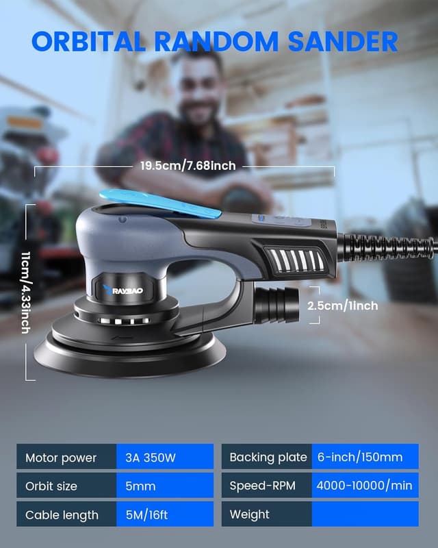 Thumbnail 2 de RAYBAO Random Orbital Sander 150mm