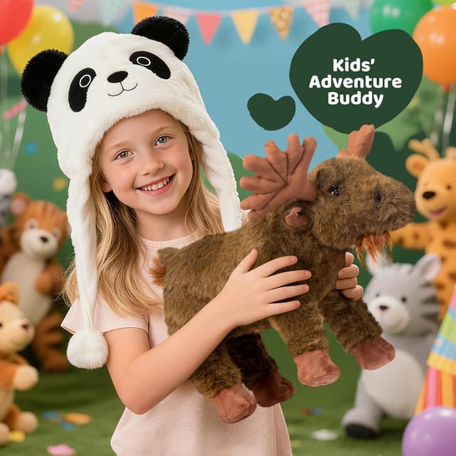 Thumbnail 3 de BEJOY Elch Plüschtier