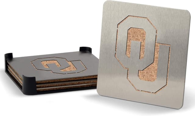 Detalle de YouTheFan NCAA Boasters 4-Piece Coaster Set