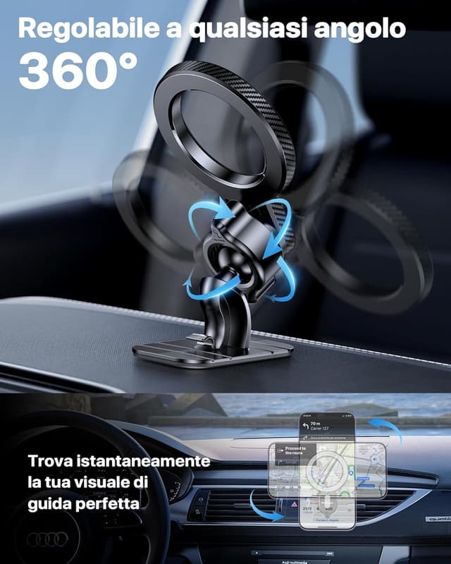 Thumbnail 6 de Miracase Porta cellulare auto magnetico con MagSafe