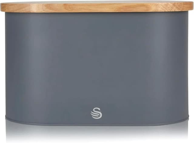 Detalle de Swan Nordic Bread Bin with Bamboo Lid