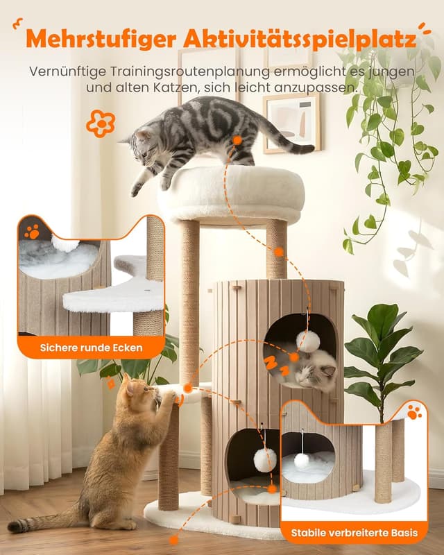 Detalle 2 de Luxus Kratzbaum mit 2-stöckiger Kratztonne