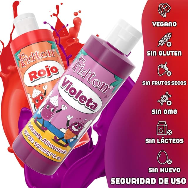 Thumbnail 2 de Colorante Alimentario Gran Capacidad 160ml - Rojo 🍰