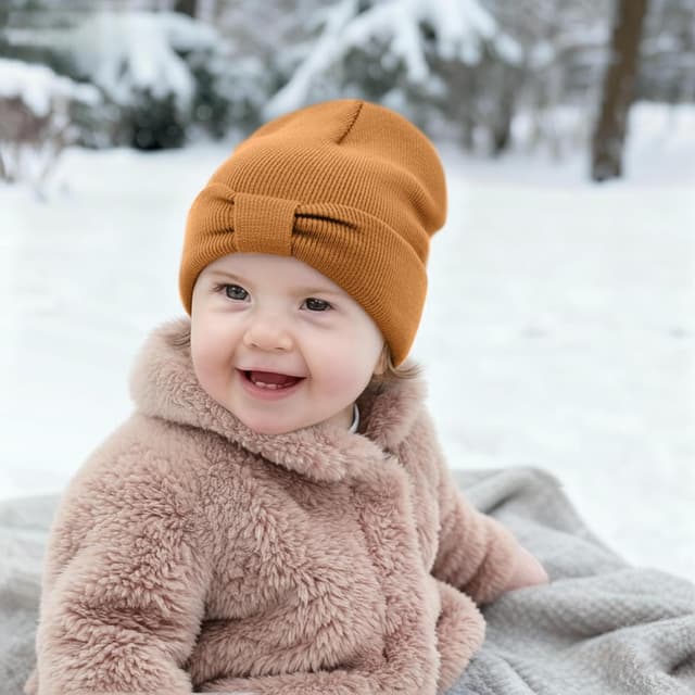 Detalle 2 de DRESHOW Kleinkind Beanie Baby Wintermütze 0–36 Monate