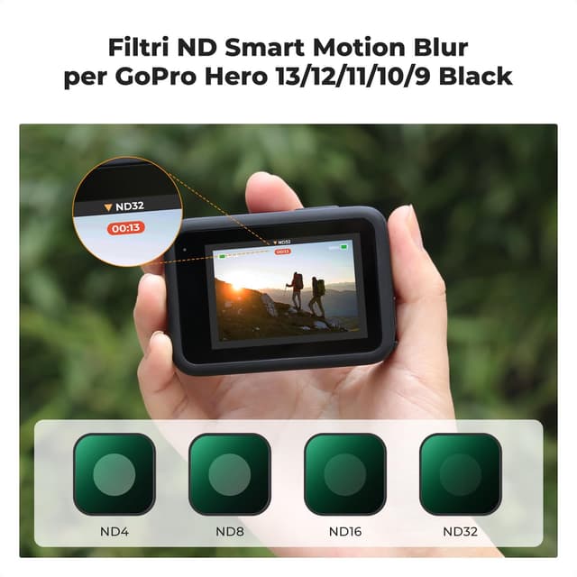 Thumbnail 1 de K&F Concept Set 4 filtri ND per GoPro ND4 ND8 ND16 ND32