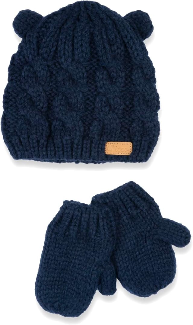 Detalle de Chicco set cappellino e guantini in tricot di cotone (accessori invernali neonato e neonata)