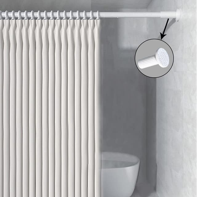 Thumbnail 6 de Tringle à rideau télescopique 328–377 cm sans perçage, tige acier inox 32 mm (blanc) 92-430