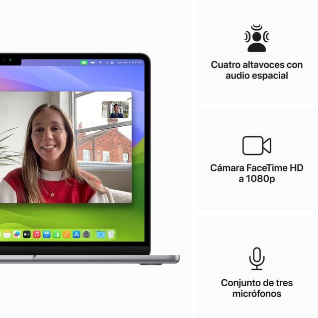 Detalle 2 de Apple MacBook Air 13 (2024) con chip M3, 8GB y SSD de 512GB (reacondicionado A estrenar)