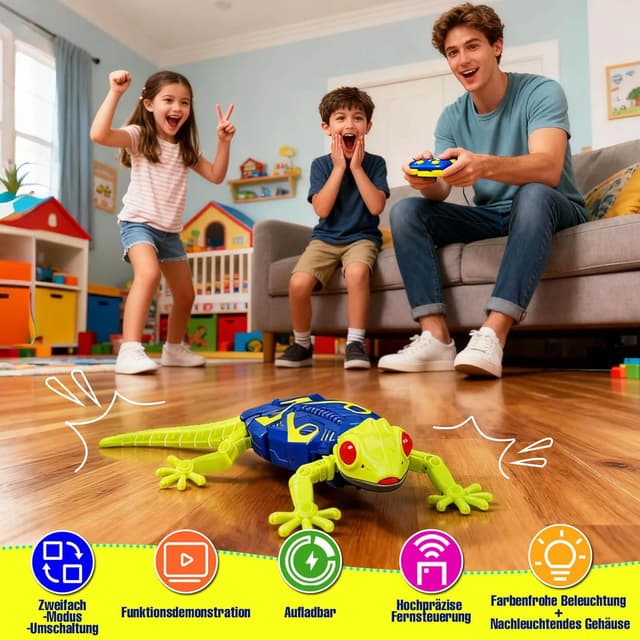 Detalle 1 de HILKKET Gecko Wandflitzer RC ab 3 Jahren