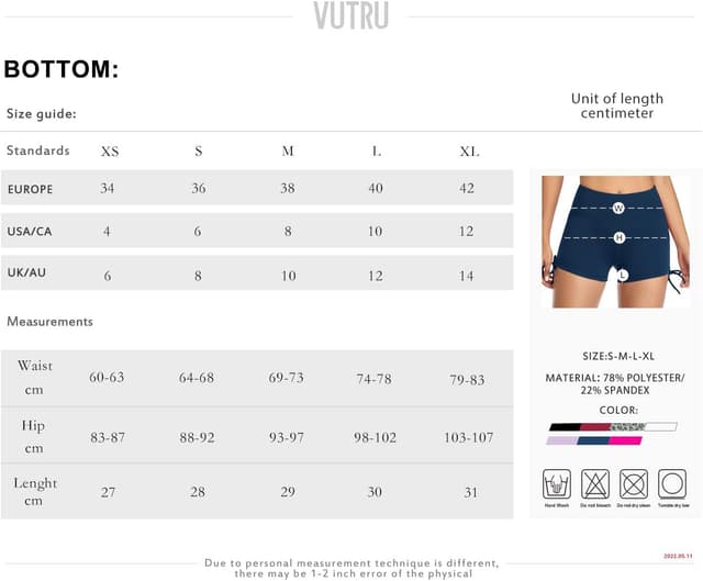 Thumbnail 4 de VUTRU Damen Badeshorts Kurze Hohe Taille