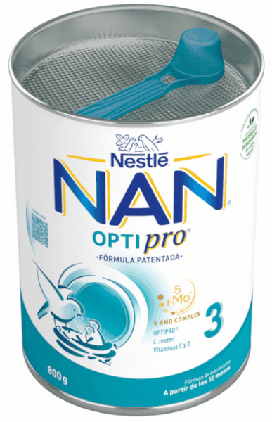 Detalle 2 de Nestlé Nan Optipro 3 Leche de crecimiento 2x800 g