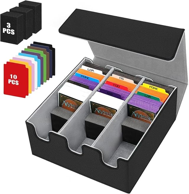 Imagen de REAQUE Caja magnética 2100+ tarjetas 🃏 Azul/Gris en OfertitasTOP