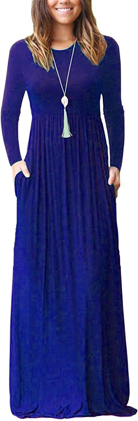 Thumbnail 4 de AUSELILY Women's Long Sleeve Maxi Dress with Pockets ๐