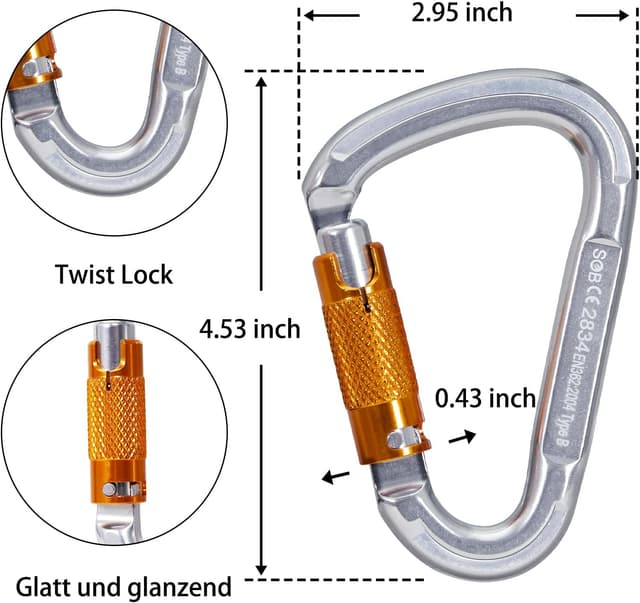 Thumbnail 1 de Mosquetones de Bloqueo 25 KN para escalada