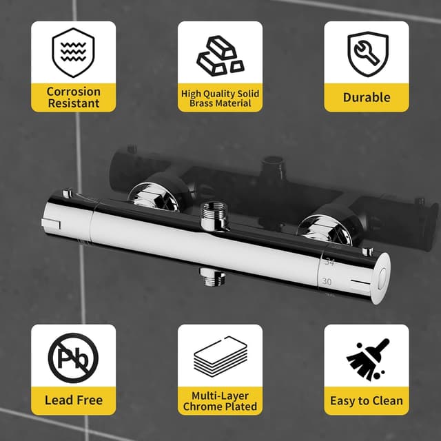 Thumbnail 4 de MORADO Thermostatic Shower Mixer Bar