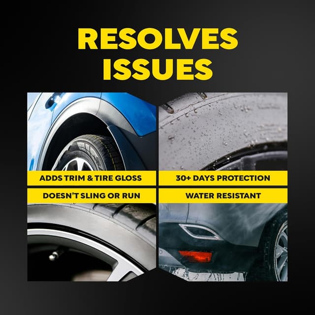 Detalle de Meguiar's Ultimate Insane Shine Tire & Trim Gel (16oz) — High-gloss wet look protectant