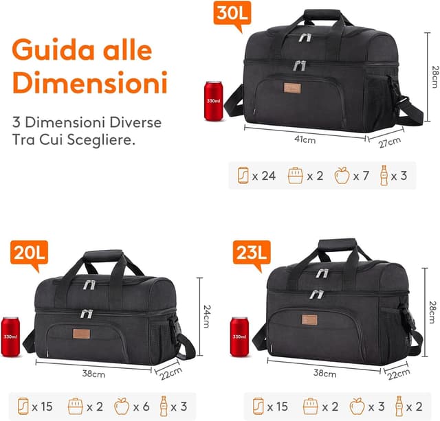 Thumbnail 1 de Lifewit Borsa Frigo 23 L Borsa Termica Morbida