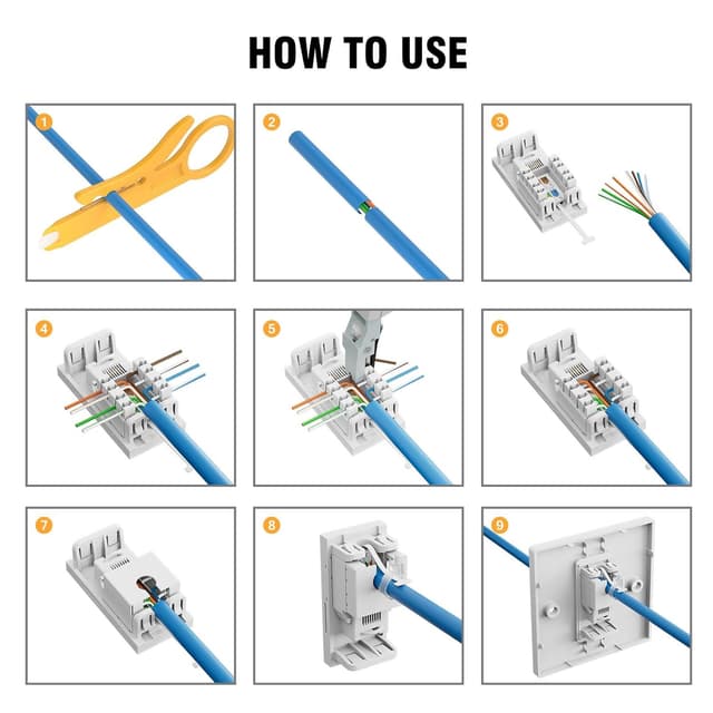 Thumbnail 5 de 1 Port RJ45 Cat6 wall plate