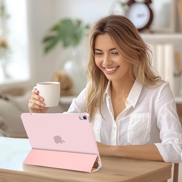 Detalle 2 de ProCase Hülle für iPad Air 13 Zoll (M4/M3/M2, 2026/2025/2024) – Smart Cover mit transluzenter Rückseite in Rosa