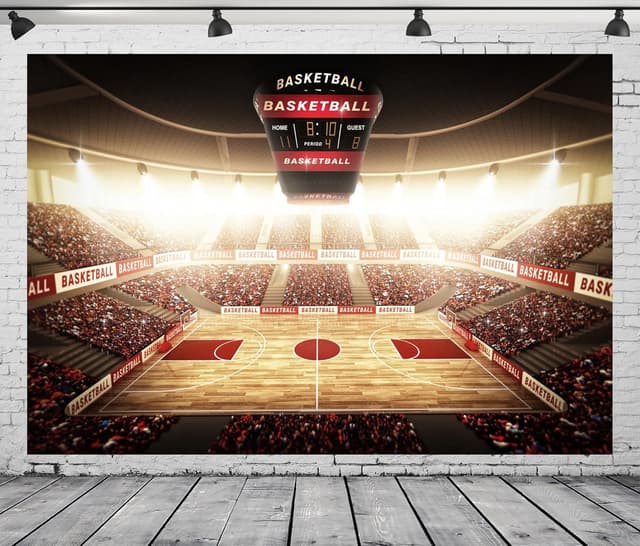 Detalle de BELECO Basketball Court Backdrop 2.1x1.5m Polyester Fabric Photo Background