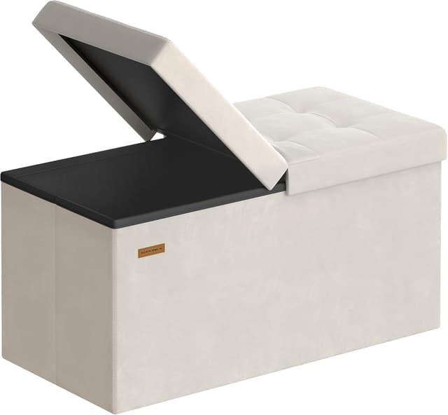 Thumbnail 6 de SONGMICS Puff Almacenaje 131 L beige capuchino
