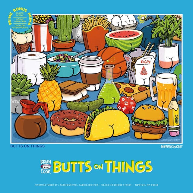 Detalle de Ceaco Brian Cook Butts on Things 500-Piece Jigsaw Puzzle (24 x 18 in)