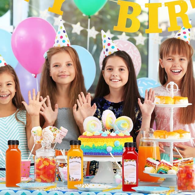 Thumbnail 6 de Moretoes 36pc 12oz Plastic Juice Bottles with Lids, Reusable Clear Containers for Smoothies, Milk, and More