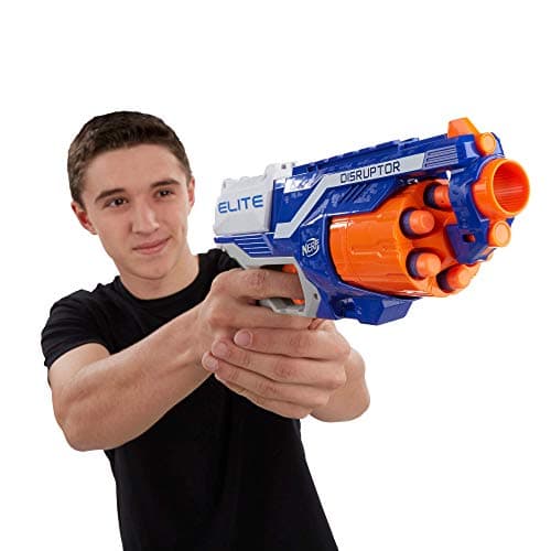 Detalle 2 de Nerf Elite Disruptor de Hasbro: lanzador de 6 dardos de espuma, hasta 27 m, ráfagas y estrategia