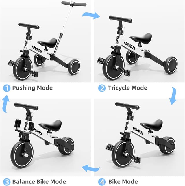 Detalle de KORIMEFA 4 in 1 triciclo 1-3 anni
