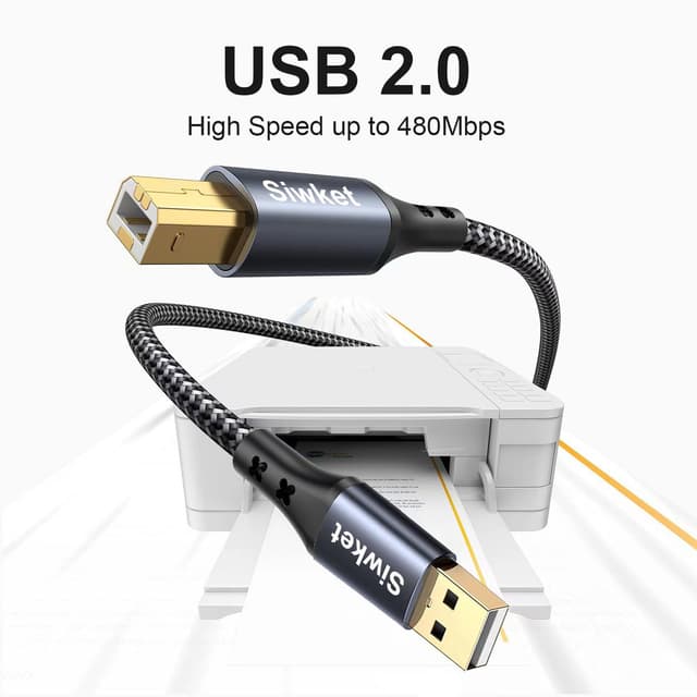 Detalle 2 de Siwket USB Druckerkabel 5M 🔌