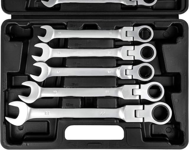 Detalle 2 de TecTake llaves inglesas 12 piezas con maletín