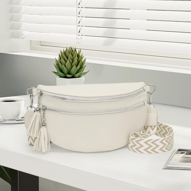 Detalle 2 de LANXINGLUO Bauchtasche beige 28 cm