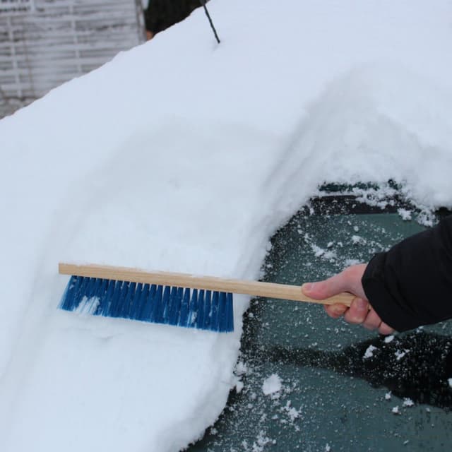 Detalle de AUPROTEC spazzola da neve in legno con manico lungo (scopa neve) per auto e parabrezza